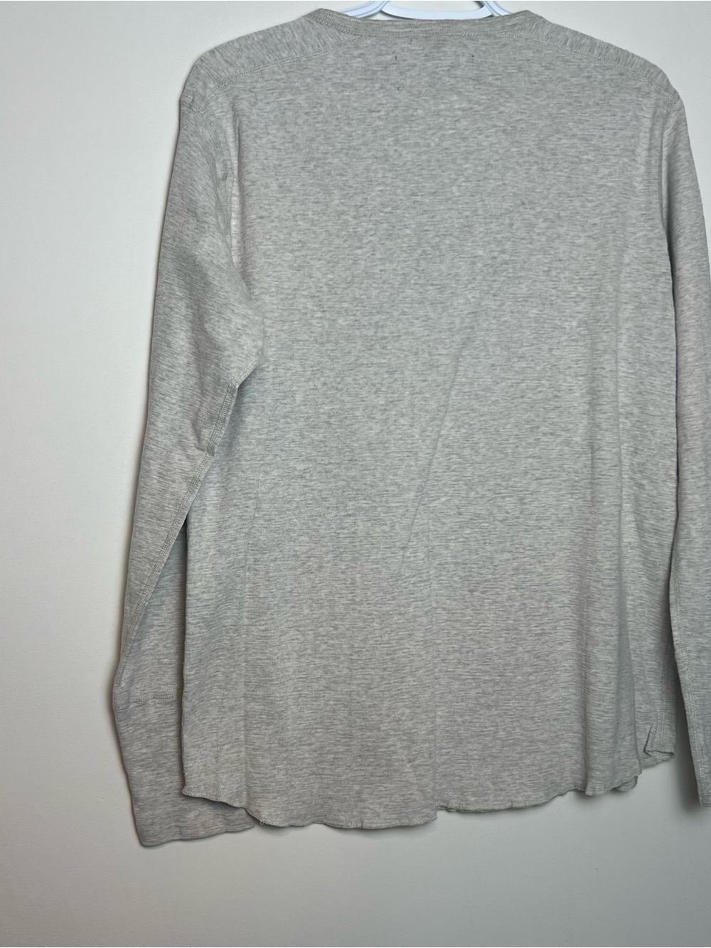 wings+horns 1x1 Slub Rib Long-Sleeve Henley T-Shirt - Made in Canada-Size- L - Picture 2 of 5